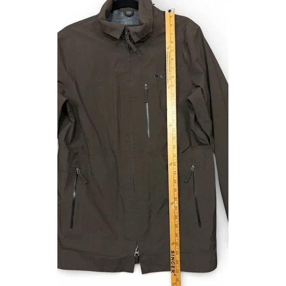 Patagonia GORE TEX Rain Jacket Mens XS Brown Full Zip Hiking Outdoor Waterproof